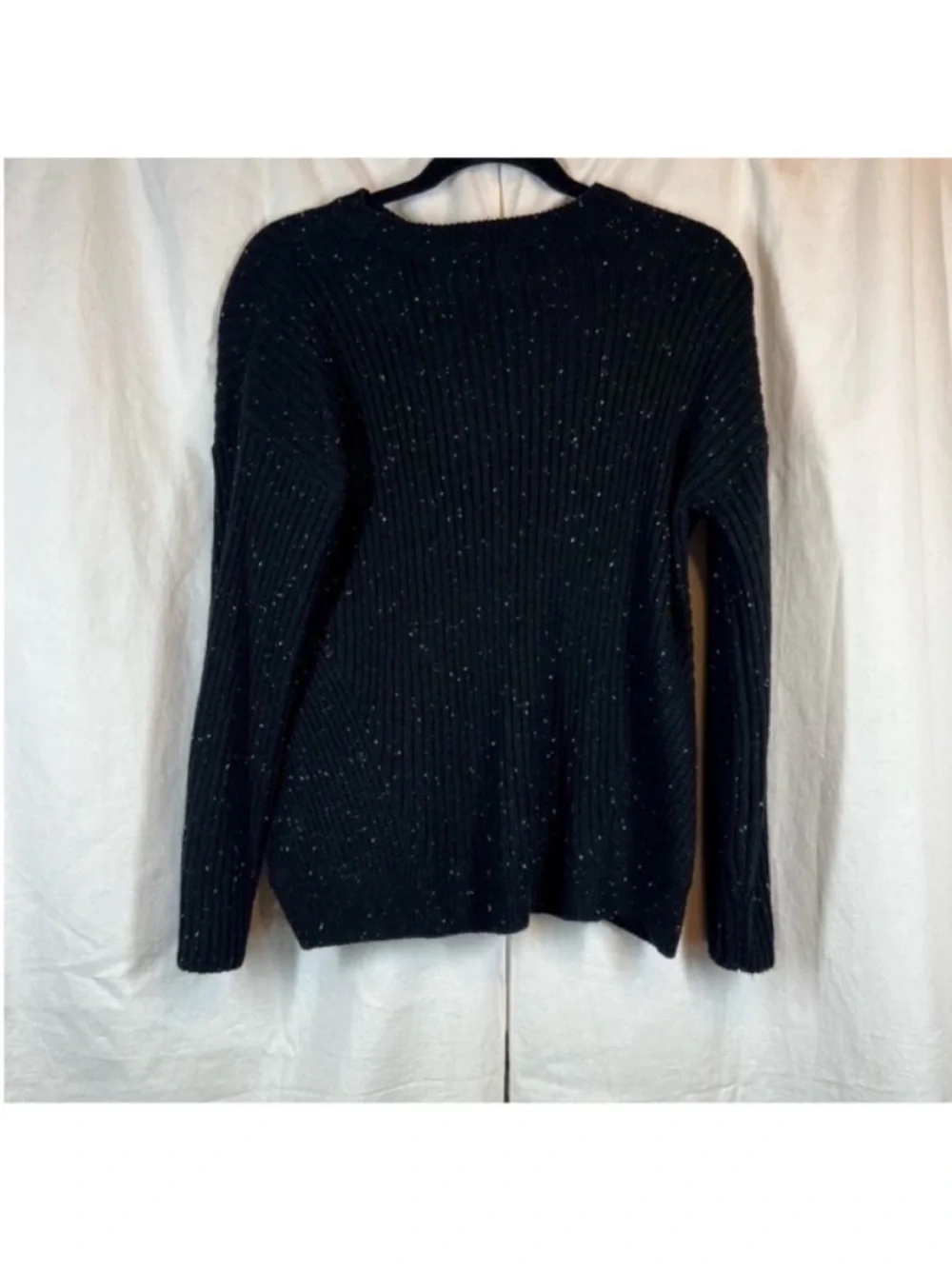 Michael Kors confetti speckled ribbed knit pullover sweater cozy chic